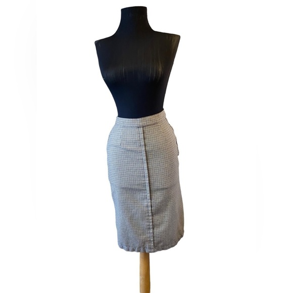 Vintage Snyder Craft Wool Checkered Pencil Skirt - Picture 3 of 14